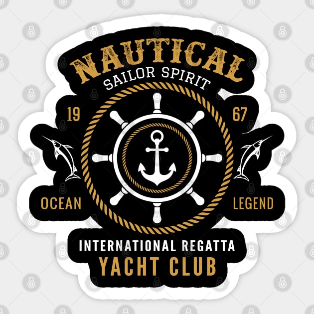 Nautical Ocean Spirit Sticker by Kams_store